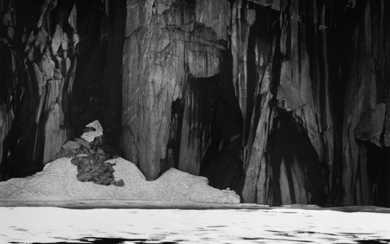 Frozen Lake and Cliffs, Sierra Nevada, Sequoia National Park, California